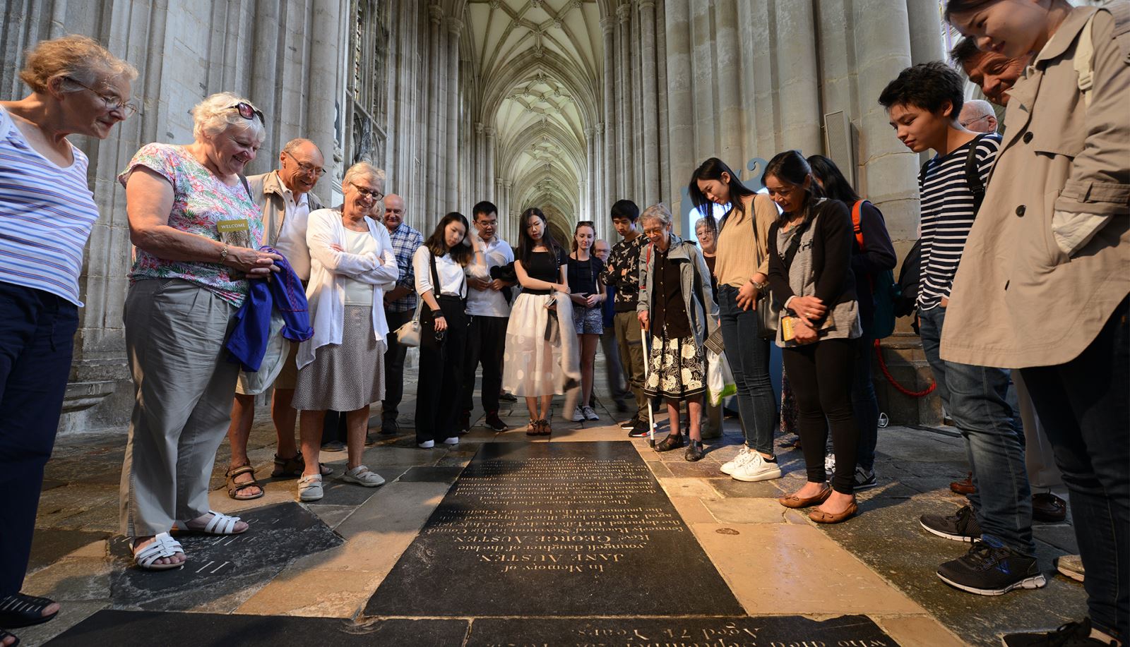 Jane Austen's Grave at Winchester Cathedral, Hampshire